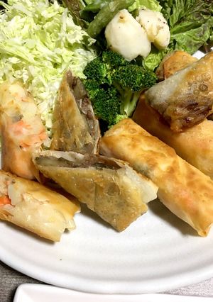 どっしり満足 揚げない2種の春巻き-レシピのメイン写真
