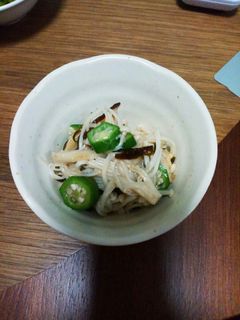 オクラとえのきの塩昆布和え-レシピのメイン写真