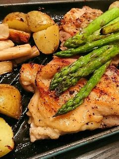 グリルパンでチキンステーキと野菜のグリル-レシピのメイン写真