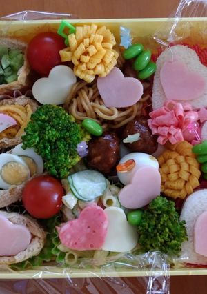 バス遠足弁当！簡単時短可愛いハート弁♡-レシピのメイン写真