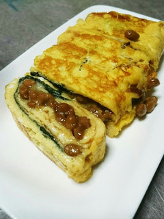 ふんわり納豆玉子焼き-レシピのメイン写真