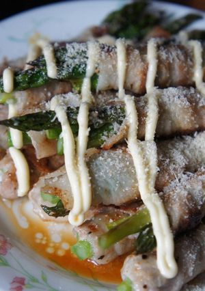 肉巻きアスパラ☆マヨ＆粉チーズがけ-レシピのメイン写真