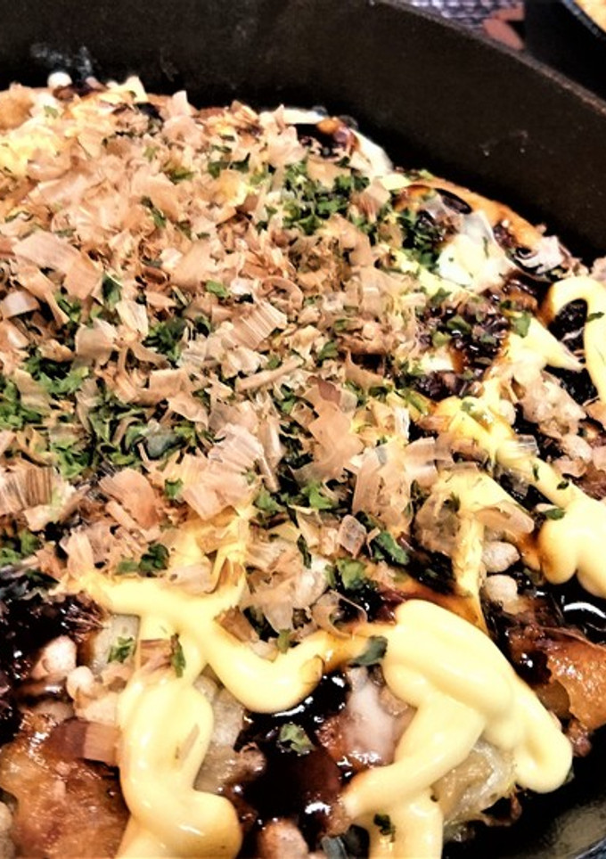簡単★旨い【あげ玉入ふわふわお好み焼き】-レシピのメイン写真