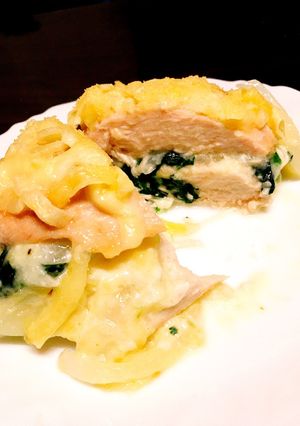 鶏むね肉のクリーミー挟み焼き-レシピのメイン写真
