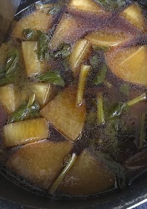 大根と大根菜のコクうま煮物-レシピのメイン写真