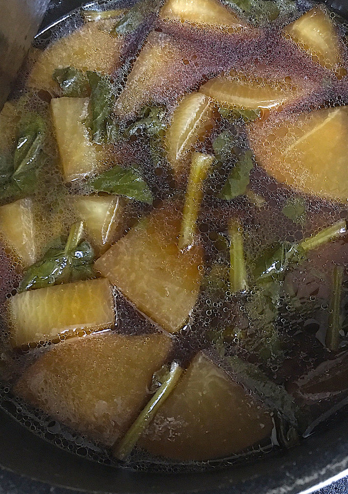 大根と大根菜のコクうま煮物-レシピのメイン写真