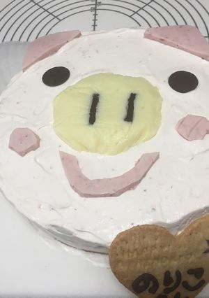 ブタさんケーキ-レシピのメイン写真