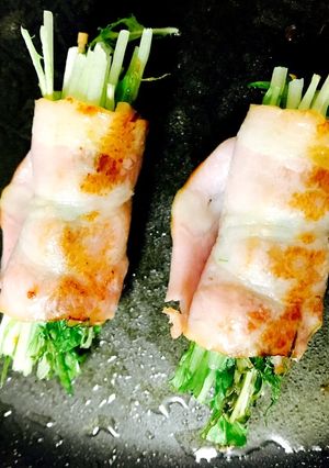 水菜のベーコン巻き♪-レシピのメイン写真