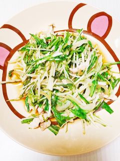 ✿水菜と豚バラのバタポン炒め✿-レシピのメイン写真