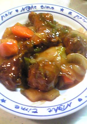 今日は酢豚！トライしてねｗ-レシピのメイン写真