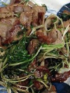 豚ばら肉と京菜の炒めもの-レシピのメイン写真