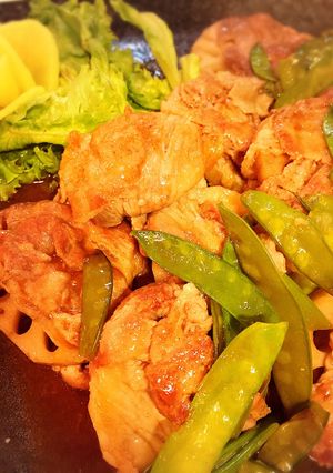 豚コマ肉でレンコン肉巻き-レシピのメイン写真