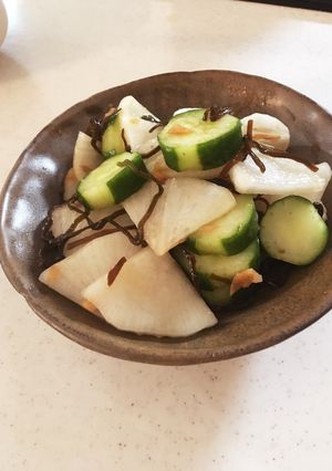 超簡単。大根ときゅうりの塩昆布和え-レシピのメイン写真