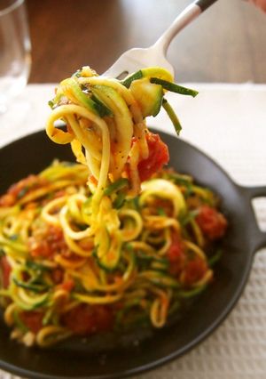 ズッキーニのトマトソースパスタ-レシピのメイン写真