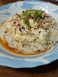 崩しすぎな豆腐でぶっかけそうめん-レシピのメイン写真
