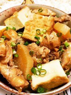 【鶏手羽元・大根・厚揚げのポン酢煮】-レシピのメイン写真