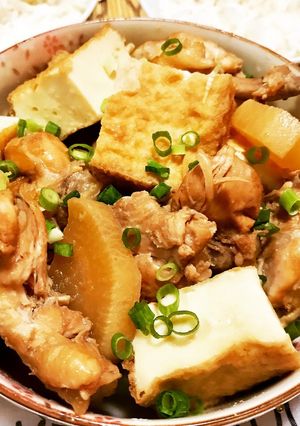 【鶏手羽元・大根・厚揚げのポン酢煮】-レシピのメイン写真