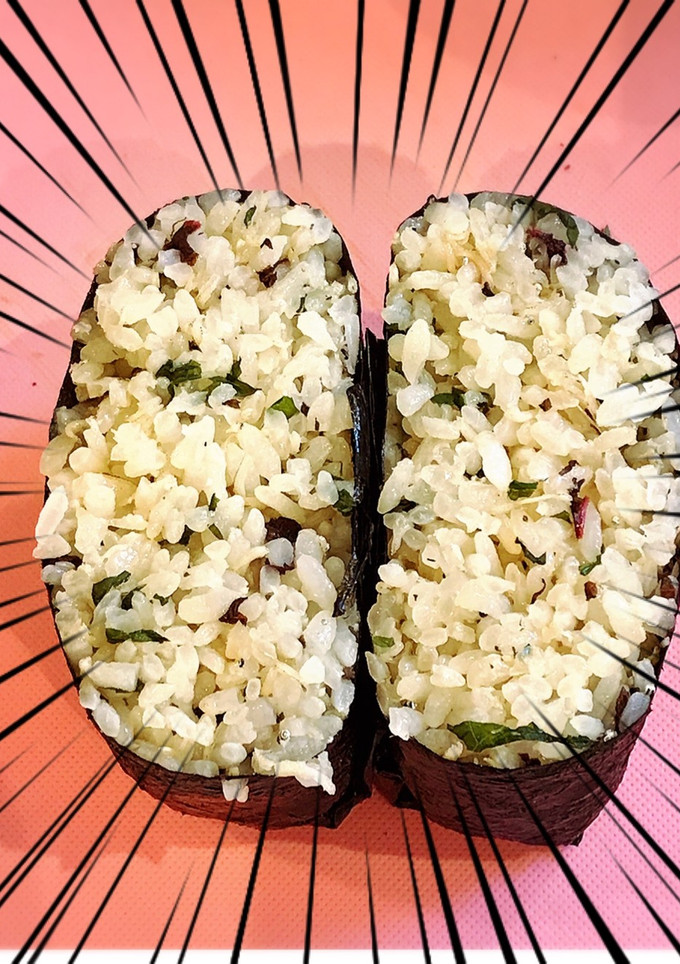 梅しそ釜揚げしらす おにぎらず-レシピのメイン写真