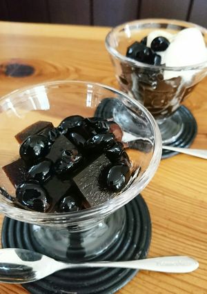 コーヒー寒天の煮豆添え-レシピのメイン写真