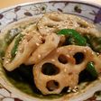 簡単副菜☆レンコンとピーマンの甘味噌炒め