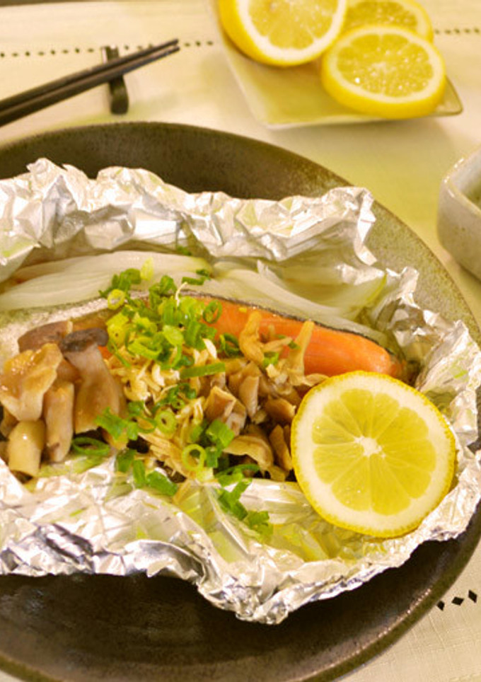 きのこたっぷり！鮭のホイル焼き-レシピのメイン写真