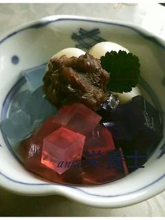 ★簡単絶品本格的♪紫陽花 白玉あんみつ-レシピのメイン写真