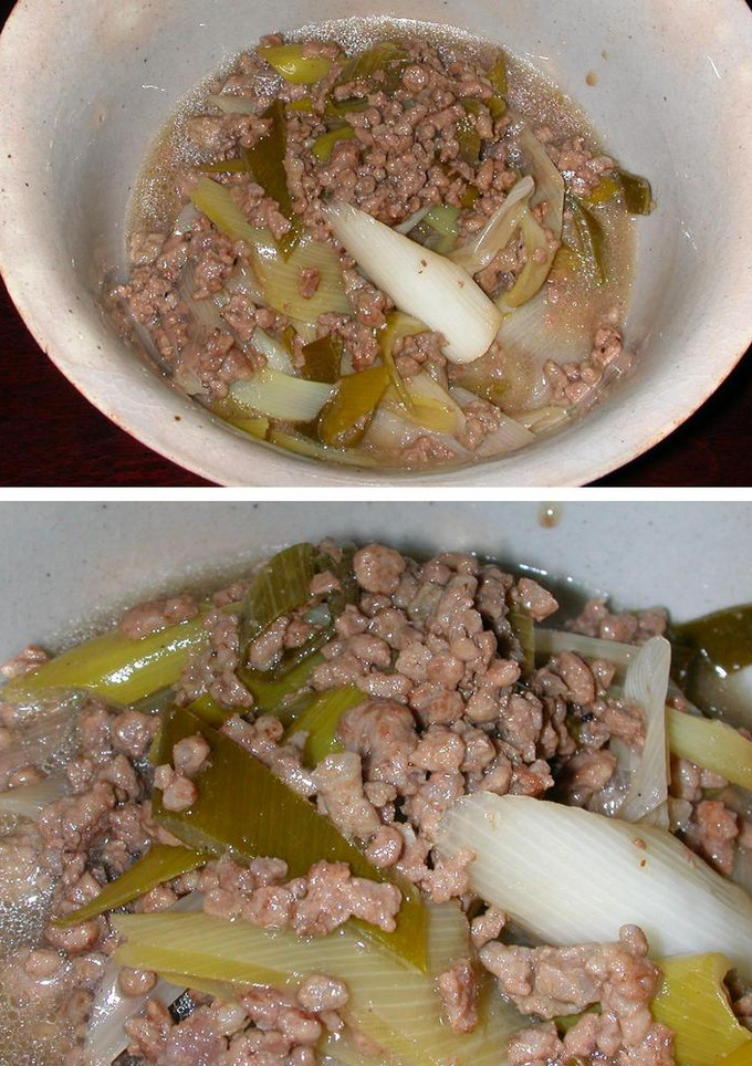 １０分で挽肉と長ネギのさっぱり煮-レシピのメイン写真