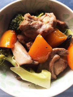 夏野菜とチキンのバルサミコ酢炒め♡-レシピのメイン写真