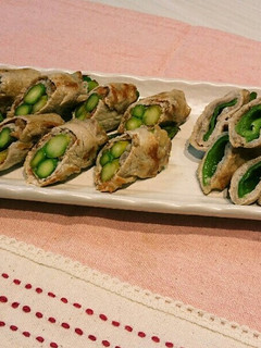 お馴染み☆アスパラの梅肉肉巻き-レシピのメイン写真