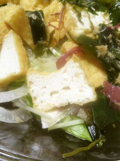 厚揚げで☆海藻と新たまのサラダ-レシピのメイン写真
