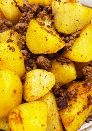 簡単！ じゃがいもとそぼろのカレー風味-レシピのメイン写真