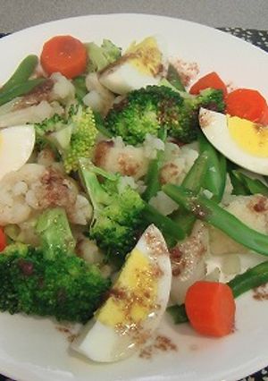温野菜サラダの万能アンチョビソースかけ-レシピのメイン写真