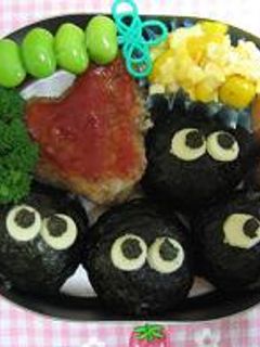 となりのトトロ まっくろくろすけ弁当-レシピのメイン写真