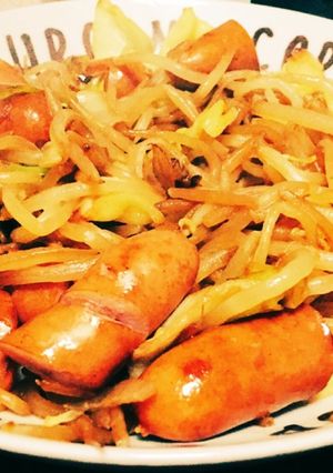超簡単！野菜とウインナーのマヨ炒め♡-レシピのメイン写真