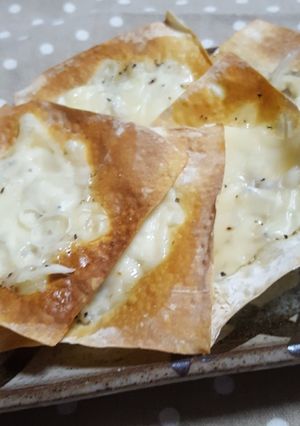 ワンタンの皮でしらすチーズ焼き-レシピのメイン写真