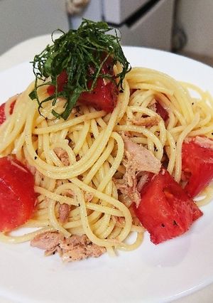 トマトとツナの冷製パスタ-レシピのメイン写真