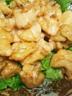 とりま。トリムネ肉のマヨネーズあえ。-レシピのメイン写真