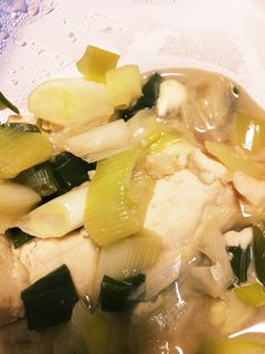 豆腐と長ネギの麺つゆ炒め-レシピのメイン写真