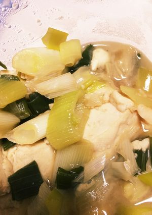 豆腐と長ネギの麺つゆ炒め-レシピのメイン写真