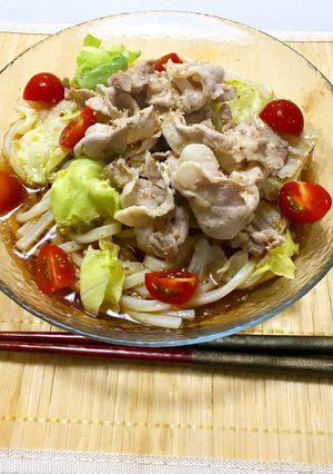 烏龍茶でさっぱり豚しゃぶ冷やしうどん★-レシピのメイン写真