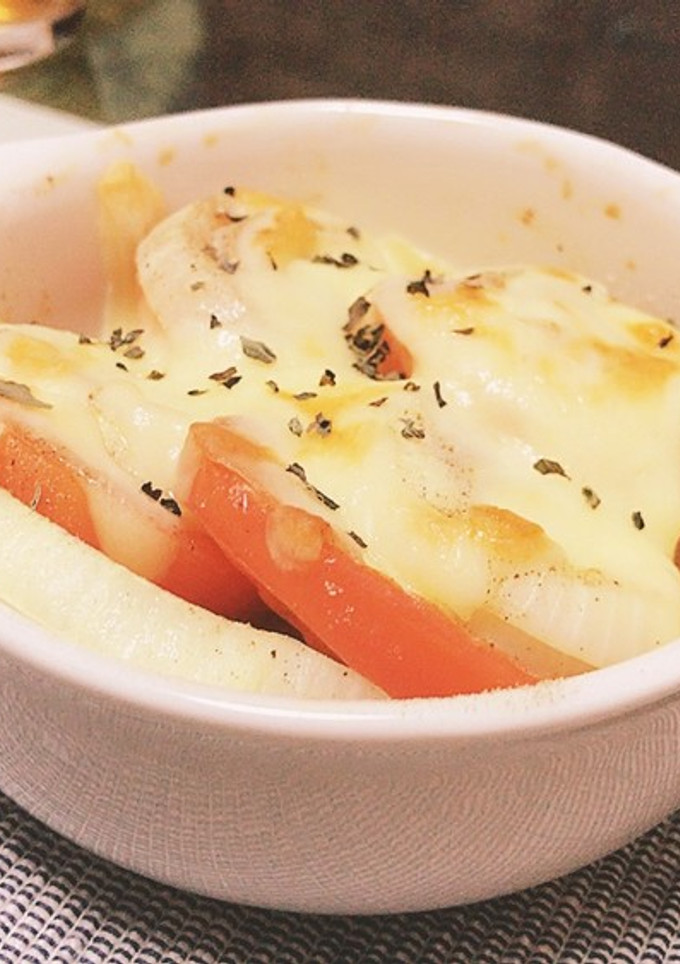 玉葱とトマトの重ね焼き:-)-レシピのメイン写真