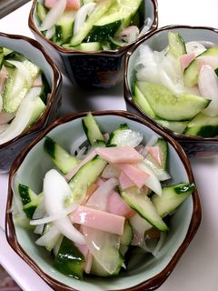 新玉ねぎの酢漬けときゅうりの和物-レシピのメイン写真