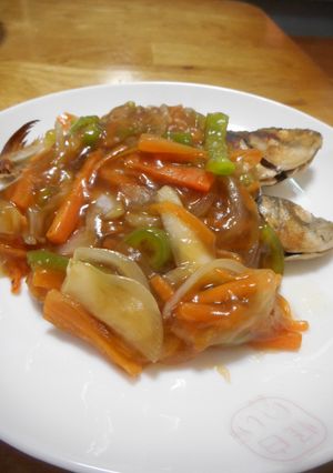 小あじの甘酢野菜あんかけ-レシピのメイン写真