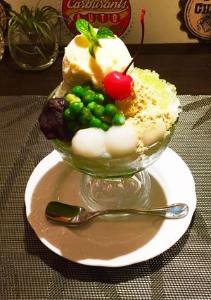 和風カキ氷 スナップエンドウスペシャル-レシピのメイン写真