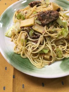 鯖缶で味付けいらず!和風パスタ-レシピのメイン写真