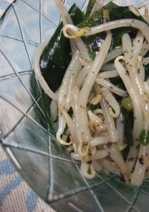 簡単低カロ♪ワカメともやしのゴマ酢和え-レシピのメイン写真