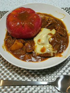 トマト&ハンバーグ&チーズカレー-レシピのメイン写真
