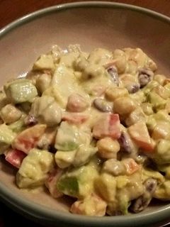 アボガドとミックスビーンズの胡麻味噌和え-レシピのメイン写真