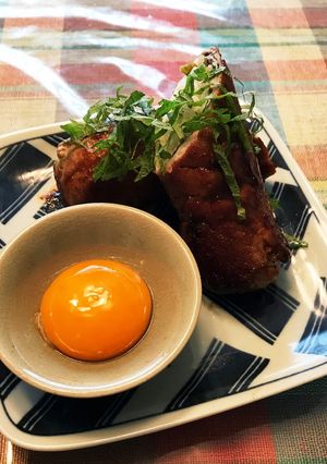 簡単月見肉巻きにぎり-レシピのメイン写真