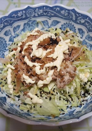 キャベツ納豆マヨネーズかけ-レシピのメイン写真